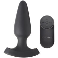 Booty Sparks Laser Series Fuck Me Medium Fjernbetjent Butt Plug - Sort